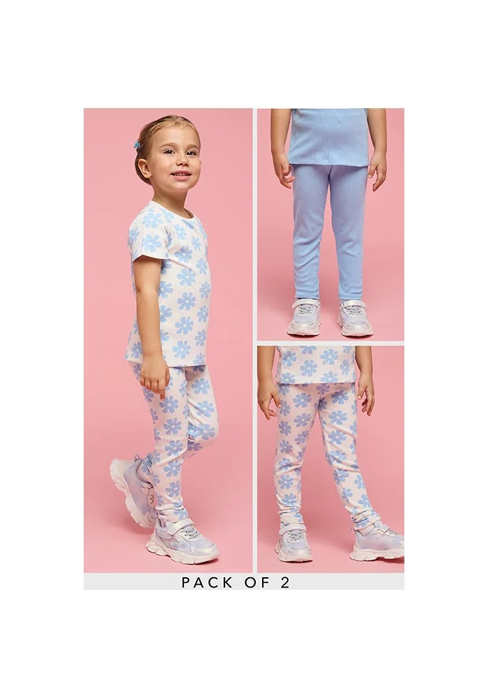أر أند بي Floral Print Leggings With Elastic Waist