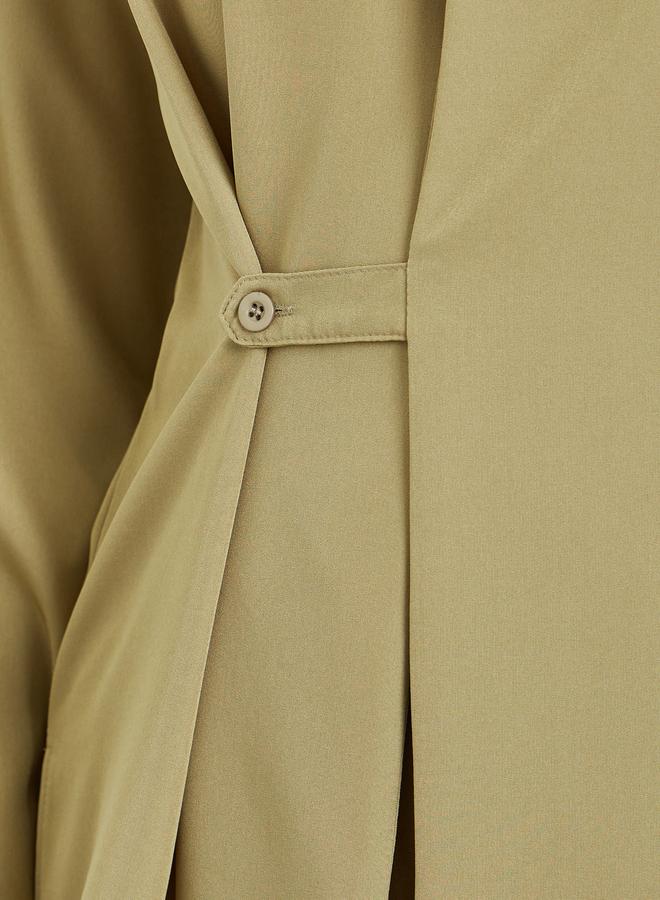 ستايلي طقم منسق من قميص بتصميم ملفوف وبنطال - Image 3