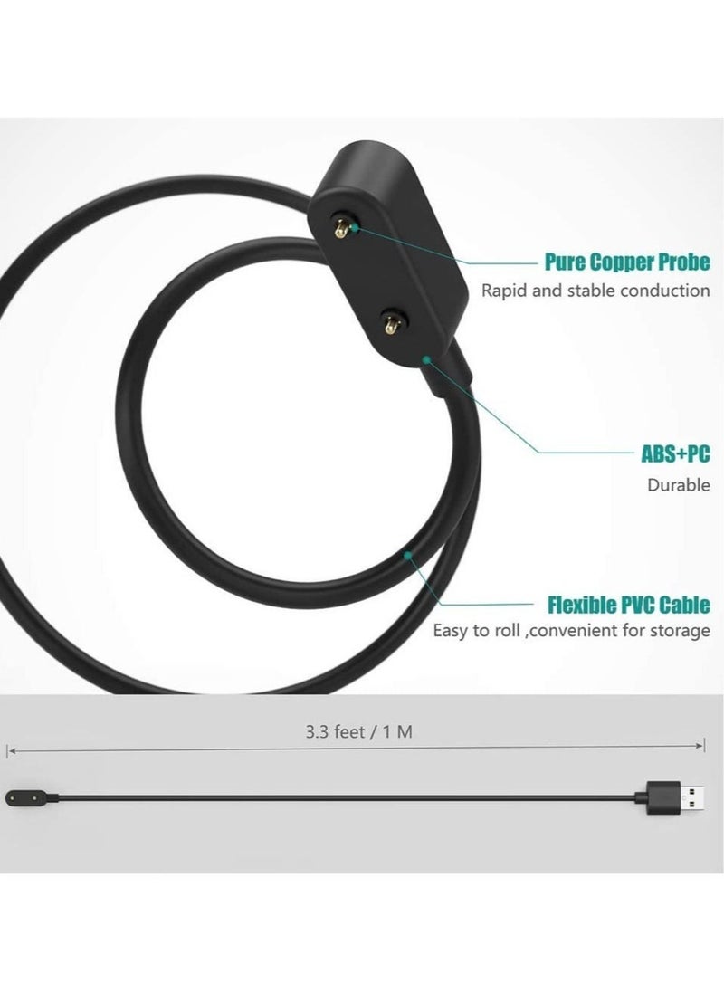 Charger Compatible with Huawei Watch Fit Mini, Honor Band 6, Huawei Band 6 7, Huawei 4X, Honor Watch ES - Magnetic USB Charging Cable 3.3ft 100cm - Smartwatch Accessories - Black  - Image 3