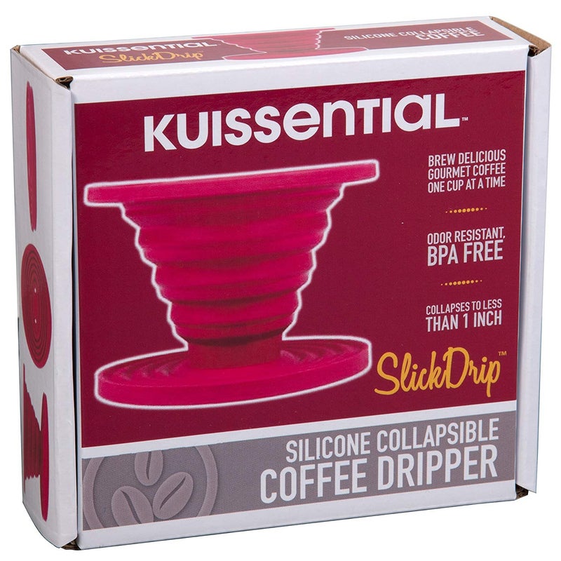Kuissential SlickDrip Pour Over Coffee Dripper-Collapsible, Reusable Silicone Coffee Filter Cone-Manual Coffee Brewer Makes One to Two Cups of Strong Brew-Great for Hiking, Camping, Xmas Holiday Gifts - Image 5