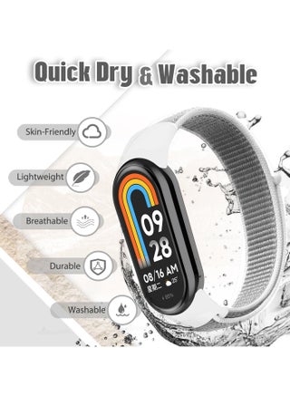 حزام نايلون متوافق مع سوار Xiaomi Mi Band 10/Mi Band 9 / Mi Band 8 ناعم قابل للتعديل للرجال والنساء - view 2