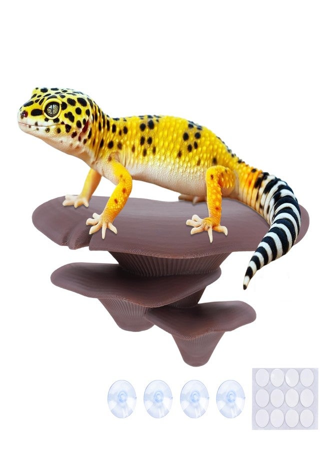 Westant Mushroom Decor for Reptile Tank, Fish Tank, Pet-Safe Bearded Dragon Tank Accessories, Realistic Terrarium Plants for Leopard Geckos, Crested Geckos, Tree Frogs, Snakes (Cocoa, Trio Cap) - Image 1