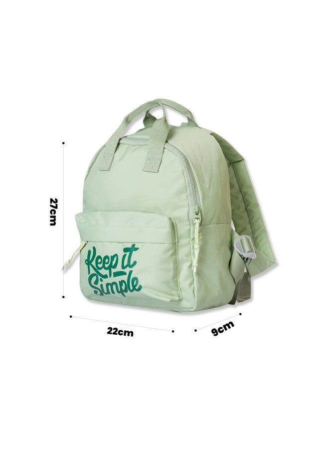 QIPS Keep It Simple 11-Inch Stylish & Trendy Mini Backpack for Travel, College & Daily Use | Compact & Durable Bag for Girls & Women - Saga Green - Image 3