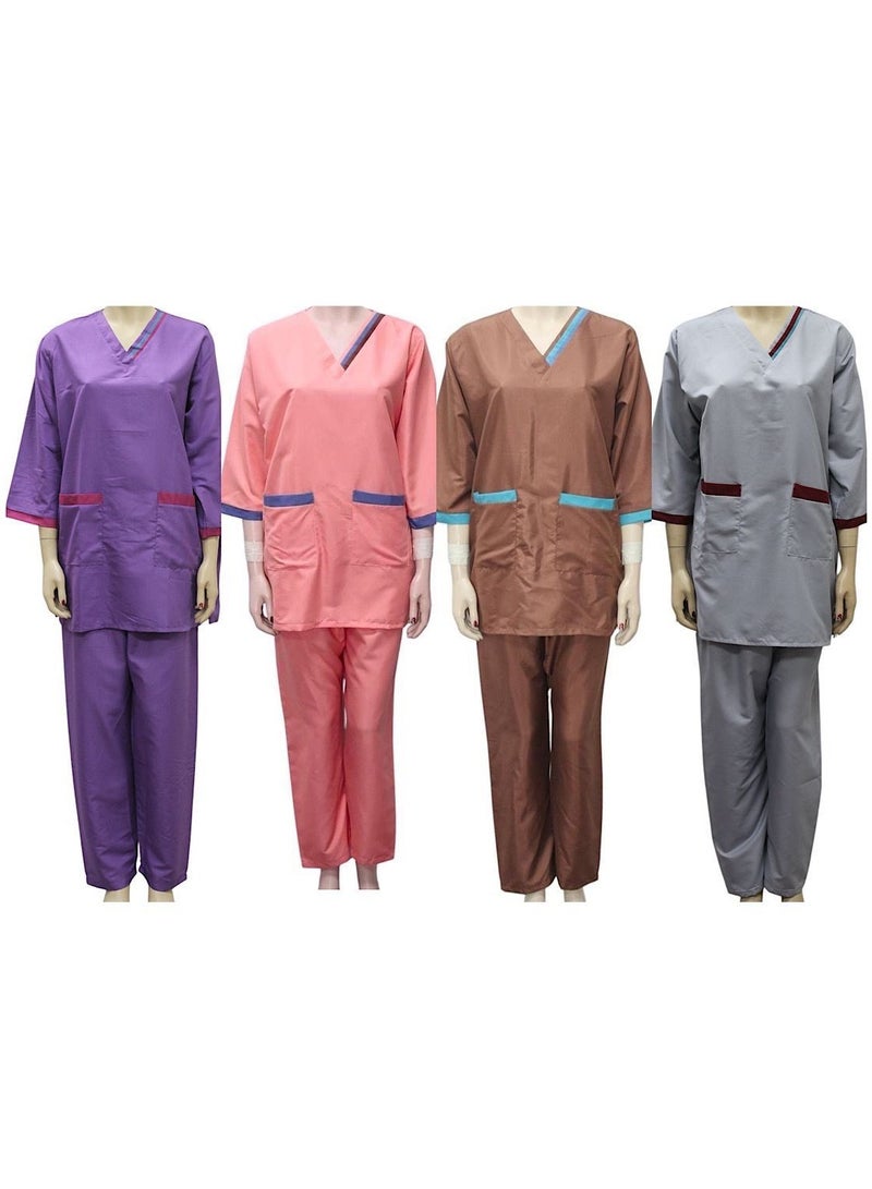 1home Housemaid Uniform Maid Nanny Scrub Suit 4 piece set - Image 1