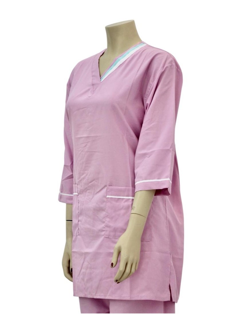 1home - Housemaid Uniform Maid Nanny Scrub Suit 4 piece set - Image 1