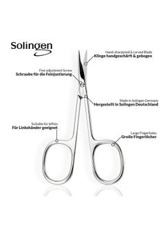 marQus Solingen Cuticle Scissors Germany Curved Blade Scissors Germany Pedicure Beauty Grooming Kit For Eyebrow Eyelash Dry Skin Nail Sicssors  - Image 2