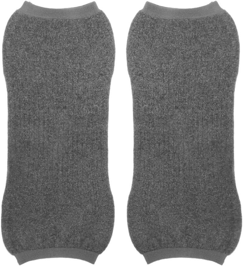 Clobeau Men Women Cashmere Knee Braces Supports Leg Warmer Winter Warm Thermal Wool Cycling Ski Running Knee Brace Pad Thicken Knee Pads Sleeve Knee Warmers 1 Pair, Grey, 1 Pair (Pack of 1) - Image 4
