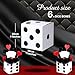 Tinlade 6 Pcs Dice Boxes 11 in Jumbo Vegas Casino Theme Party Decoration Big Vegas Decor Giant Table Top Cardboard Dice Casino Game Nights Prom Birthday Homies Party Supply PropsWhite - Image 4