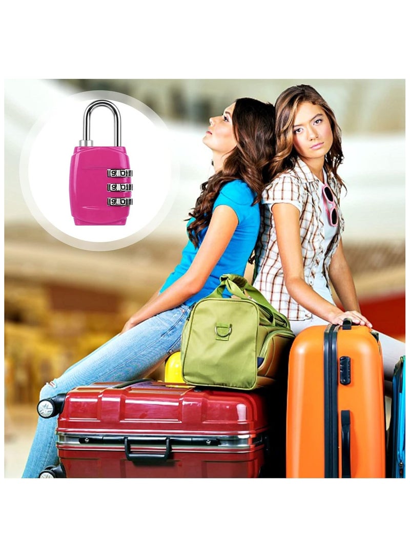 4 Pcs Luggage Locks Combination Padlocks, 3 Digit Combination Padlock Codes with Alloy Body Mini Small Combination Lock Trolley Luggage Padlock Gym Lockers Travel Bag Suit Case Bike Locks - Image 5