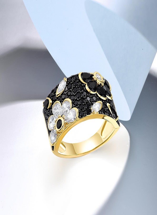 Santuzza 14K Gold Plated Dragonfly Ring Cubic Zirconia 925 Sterling Silver Butterfly Ring, 9, Sterling Silver gemstone, Cubic Zirconia - Image 3