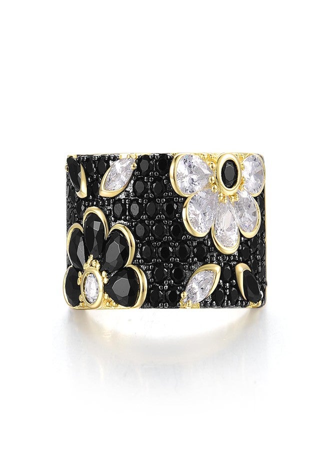 Santuzza 14K Gold Plated Dragonfly Ring Cubic Zirconia 925 Sterling Silver Butterfly Ring, 9, Sterling Silver gemstone, Cubic Zirconia - Image 2