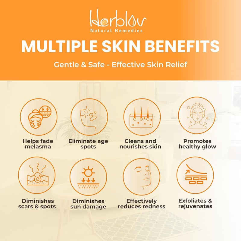 Herblov غسول الجسم بالكركم سائل مضيء للبشرة للتصبغات مضاد طبيعي للشيخوخة مقشر غسول الجسم بالكركم للبقع حب الشباب أضرار الشمس صابون الاستحمام للعناية بالبشرة - Image 3