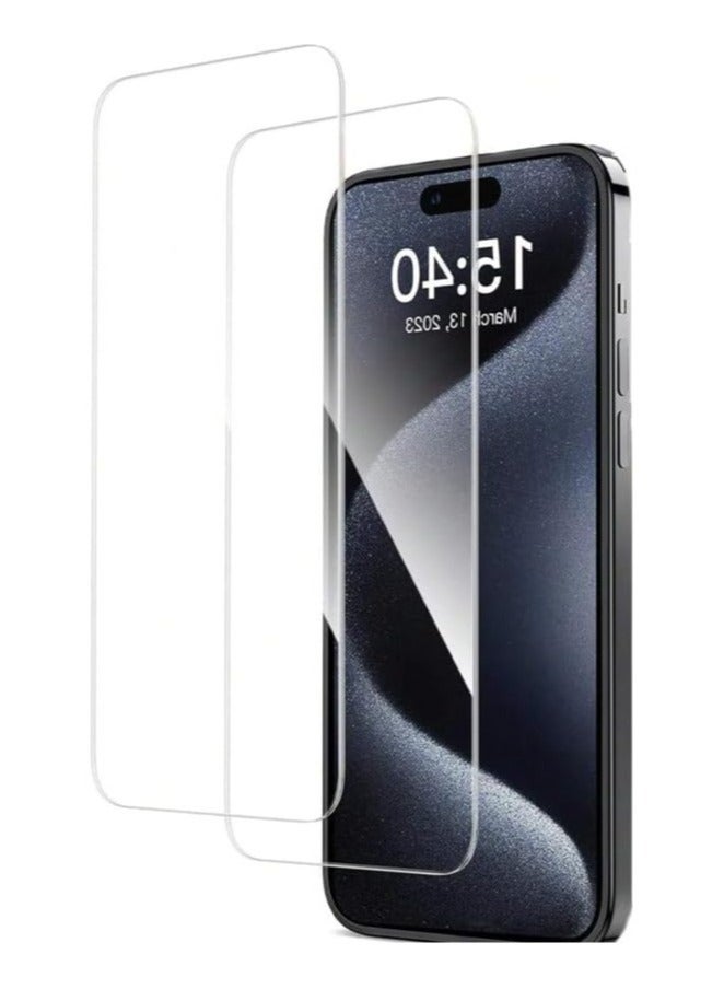 ELTRAZONE "iPhone 15 Pro Max Tempered Glass Screen Protectors: 2-Pack, HD Clear, Anti-Scratch, Edge-to-Edge Coverage" - Image 1