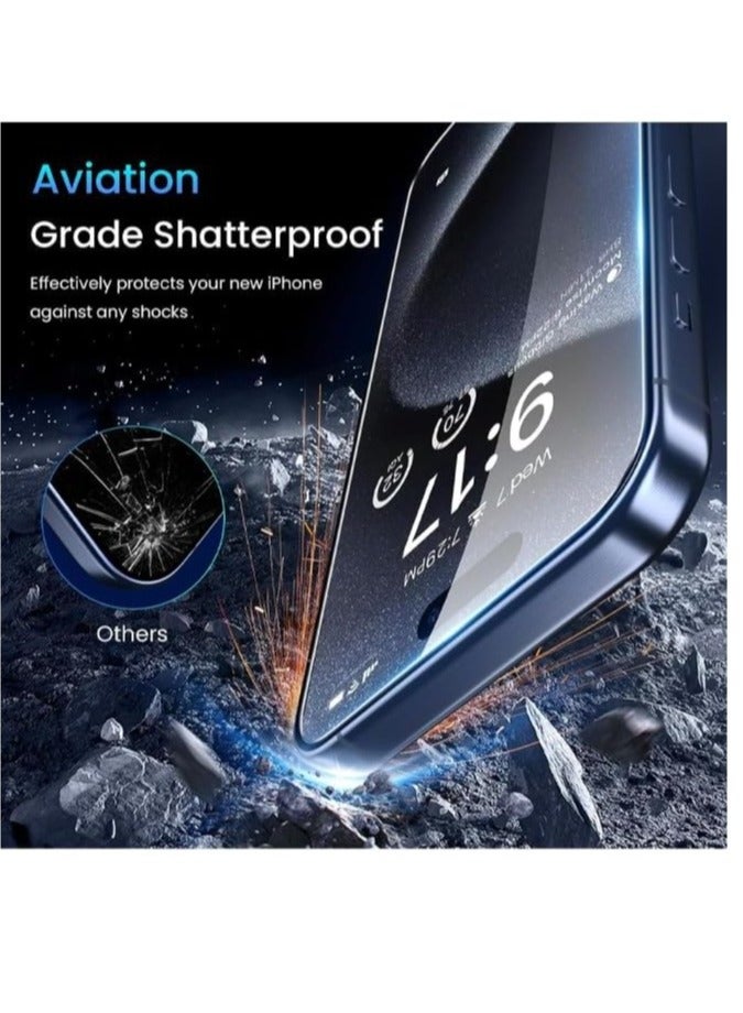 ELTRAZONE "iPhone 15 Pro Max Tempered Glass Screen Protectors: 2-Pack, HD Clear, Anti-Scratch, Edge-to-Edge Coverage" - Image 4