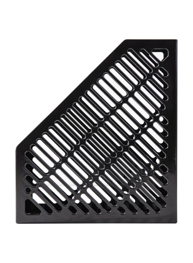 Deli E9841 Magazine Holder 鈥?Black, 259脳90脳295mm, Durable HIPS Material, Index Label for Easy Classification - Image 2