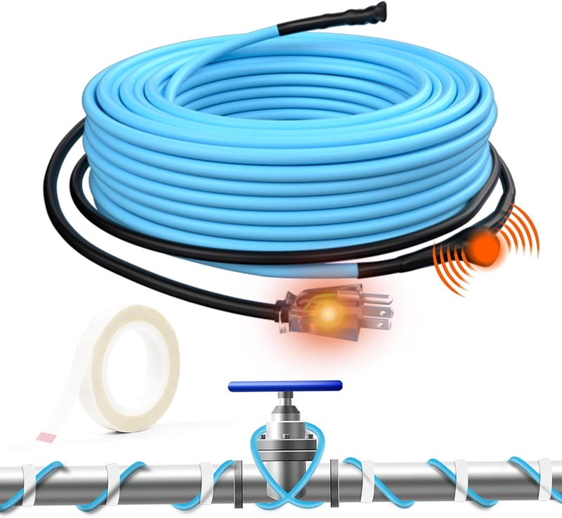 HEATIT 5JHSF 6Ft Versatile Self-Regulating Heat Tape for Metal, Plastic Home Pipes and RV, Water Pipe Freeze Protection, ETL Listed, 120V - Image 1