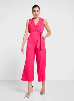 Ginger Vest Suit Belted Wid Eleg Jumpsuit  - Image 1