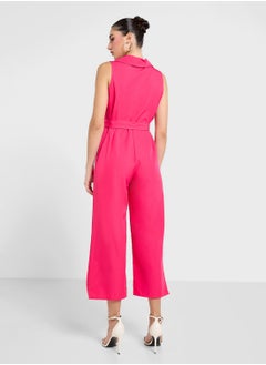 Ginger Vest Suit Belted Wid Eleg Jumpsuit  - Image 2