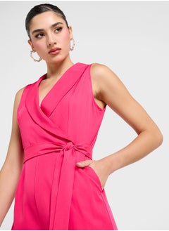 Ginger Vest Suit Belted Wid Eleg Jumpsuit  - Image 3