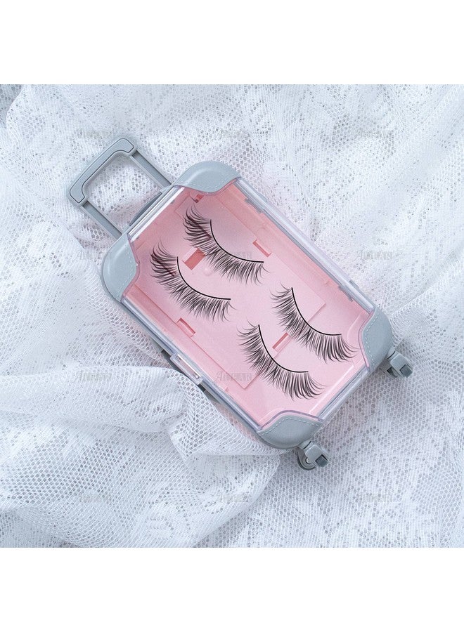 AUEAR 1 Pack False Eyelashes Box Suitcase Packaging Box Pink Mini Trolley Suitcase Candy Box For Lashes And Candy - Image 5