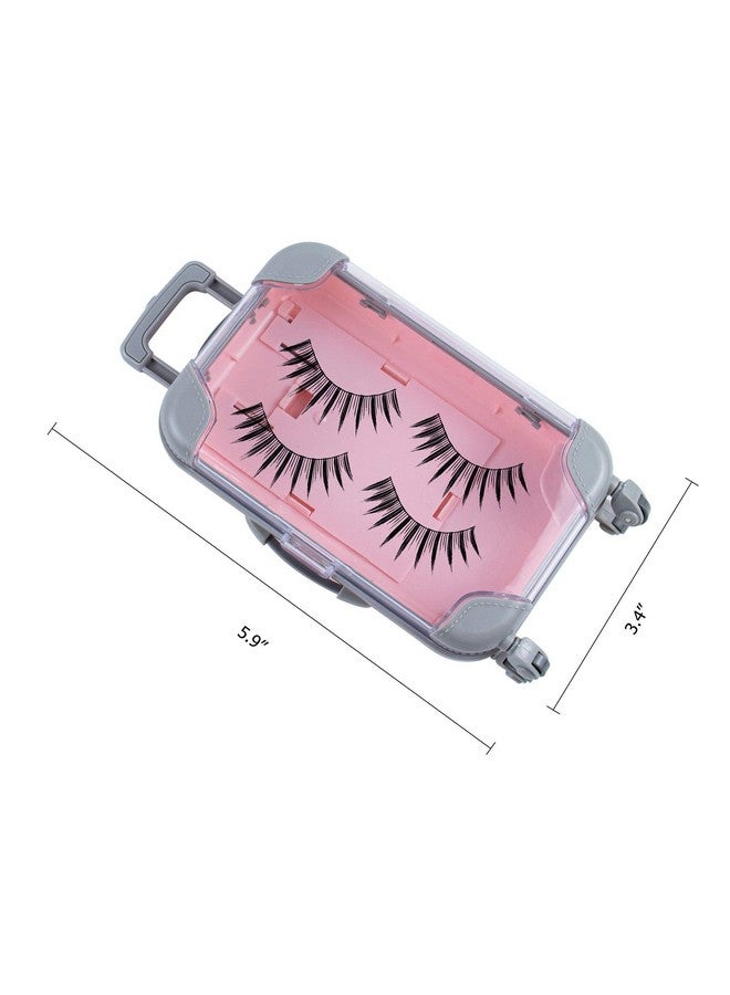 AUEAR 1 Pack False Eyelashes Box Suitcase Packaging Box Pink Mini Trolley Suitcase Candy Box For Lashes And Candy - Image 2