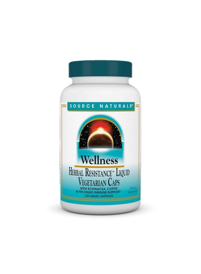 Source Naturals Wellness Herbal Resistance - Echinacea, Coptis & Yin Chiao Immune Support* - 120 Capsules - Image 1