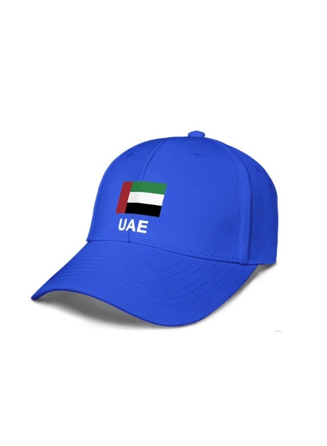 Unisex Cotton Baseball Cap with UAE Flag Design, Adjustable Sun Protection Hat - Image 1