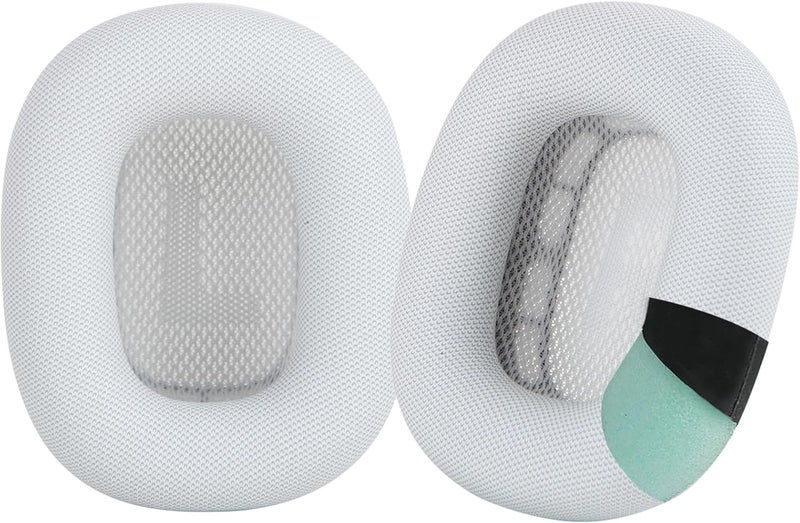 EARROCK Replacement Earpads Earcups for Apple AirPods Max Headphones with Memory Foam, Protein Leather, Silicone and Magnet Light Grey Silvery Sweat Resistant - Image 1