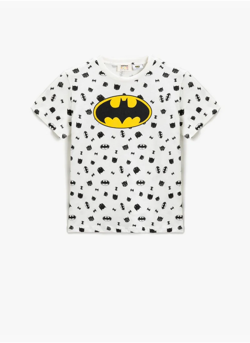 كوتون Batman Licensed Printed Short Sleeve T-Shirt Cotton