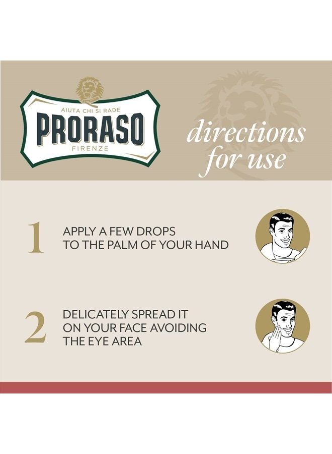 proraso After Shave Lotion, Moisturizing and Nourishing for Coarse Beards with Sandalwood Oil and Shea Butter, 3.4 Fl Oz - Image 3