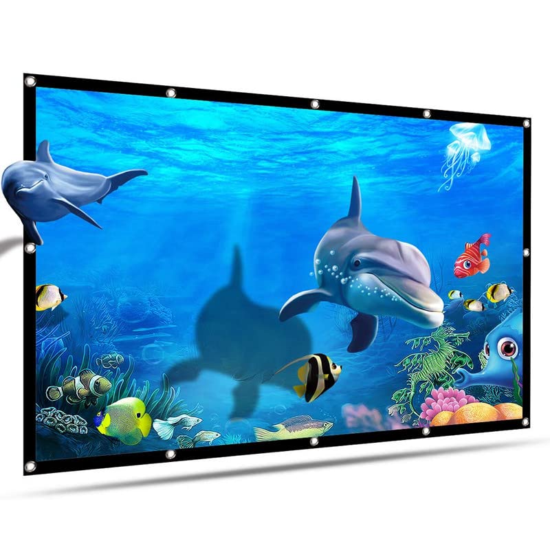 Vilro شاشة بروجيكتور قابلة للطي بحجم 70 بوصة بزاوية عرض قطرية 16:9 دقة HD، 1080P Ultra HD 3D دقة 4K V+8 - Image 2