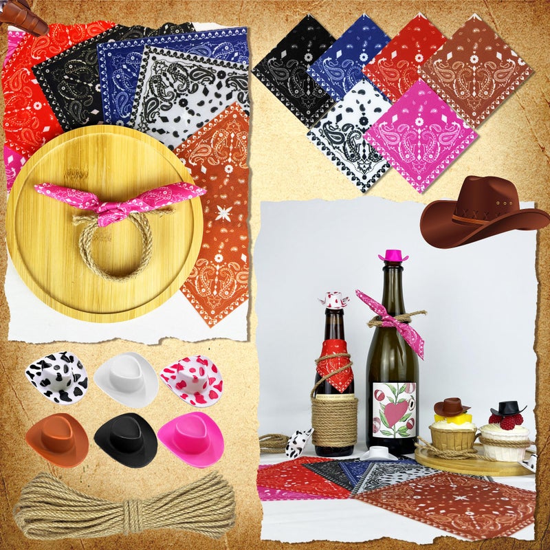 PPXMEEUDC 30 Set Plastic Mini Cowboy Hats Tiny Western Cowgirl Hat Cute Miniature Hat West Party Crafts for Cowboy Cowgirl Party Supplies - Image 4