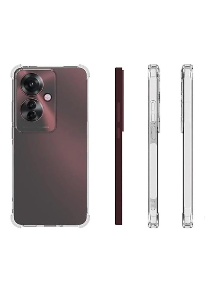 Case Compatible with Oppo reno 11 F- Soft Slim Protective TPU Silicone Cover - clear