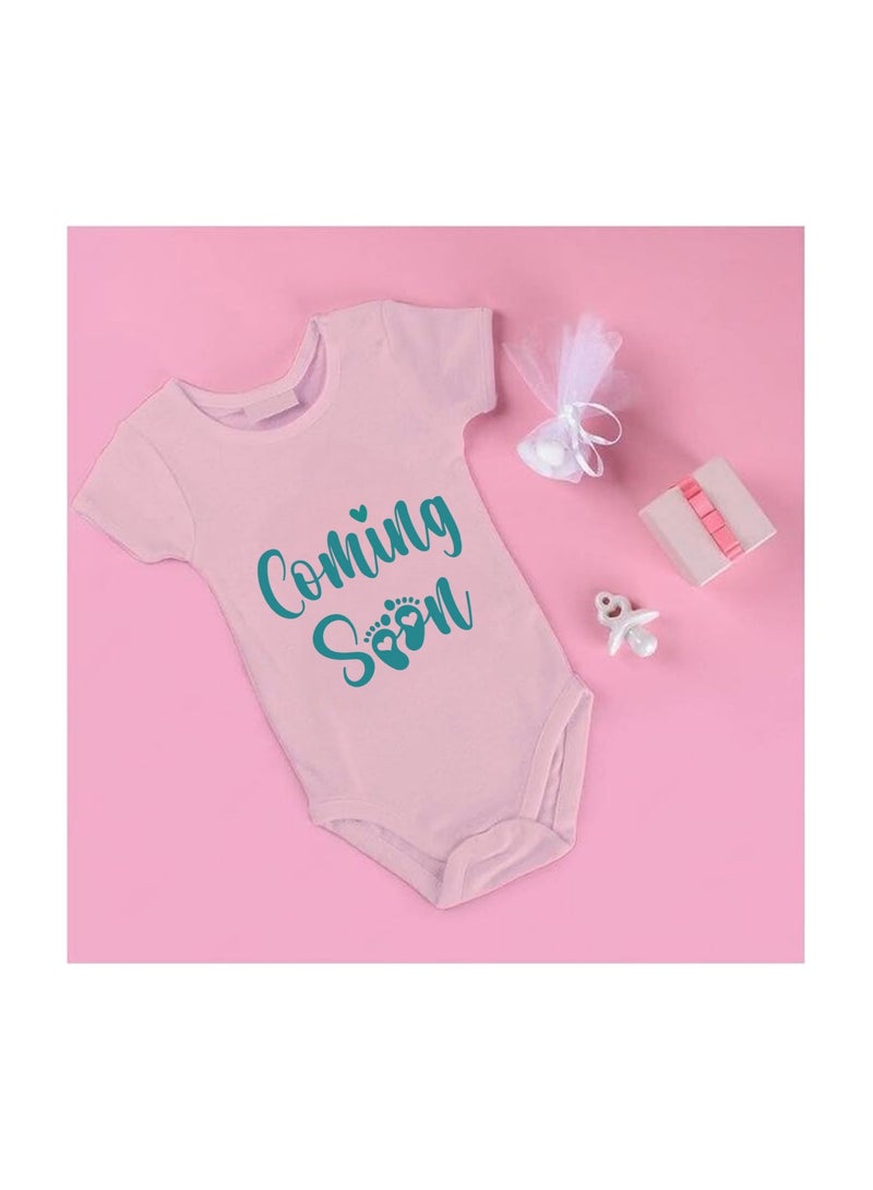 PRINTSHOP4ME Baby Romper Coming Soon Design–Soft Cotton Short Sleeve Bodysuit For Boys And Girls–Comfortable Unisex Baby Onesie For Newborns,Infants And Toddlers - Image 2