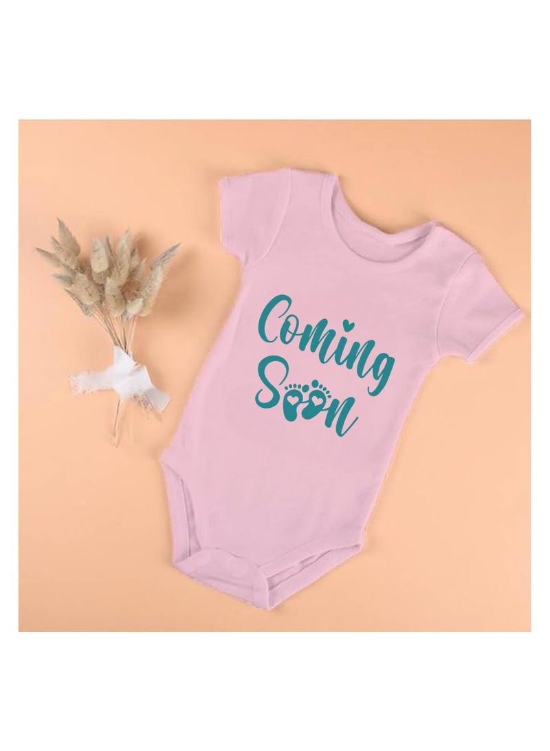 PRINTSHOP4ME Baby Romper Coming Soon Design–Soft Cotton Short Sleeve Bodysuit For Boys And Girls–Comfortable Unisex Baby Onesie For Newborns,Infants And Toddlers - Image 3