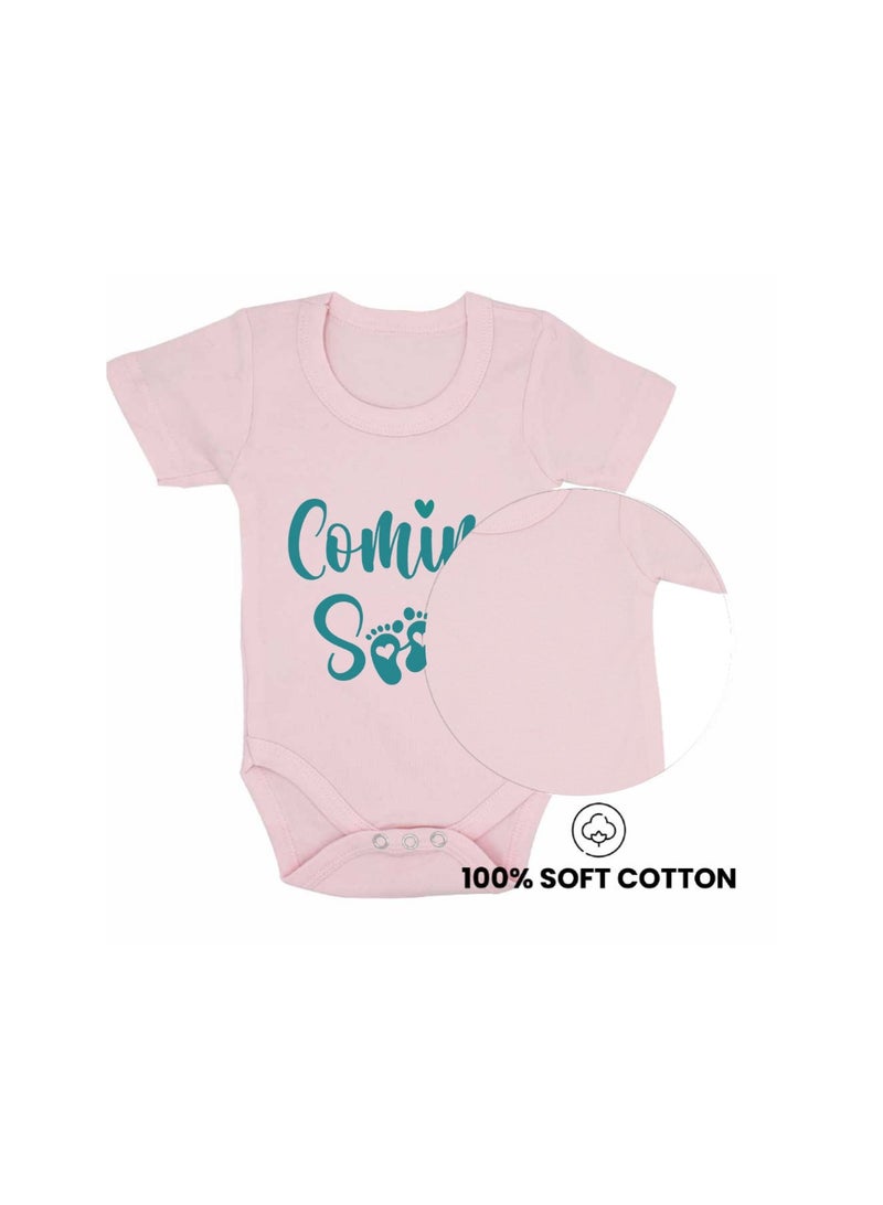 PRINTSHOP4ME Baby Romper Coming Soon Design–Soft Cotton Short Sleeve Bodysuit For Boys And Girls–Comfortable Unisex Baby Onesie For Newborns,Infants And Toddlers - Image 4