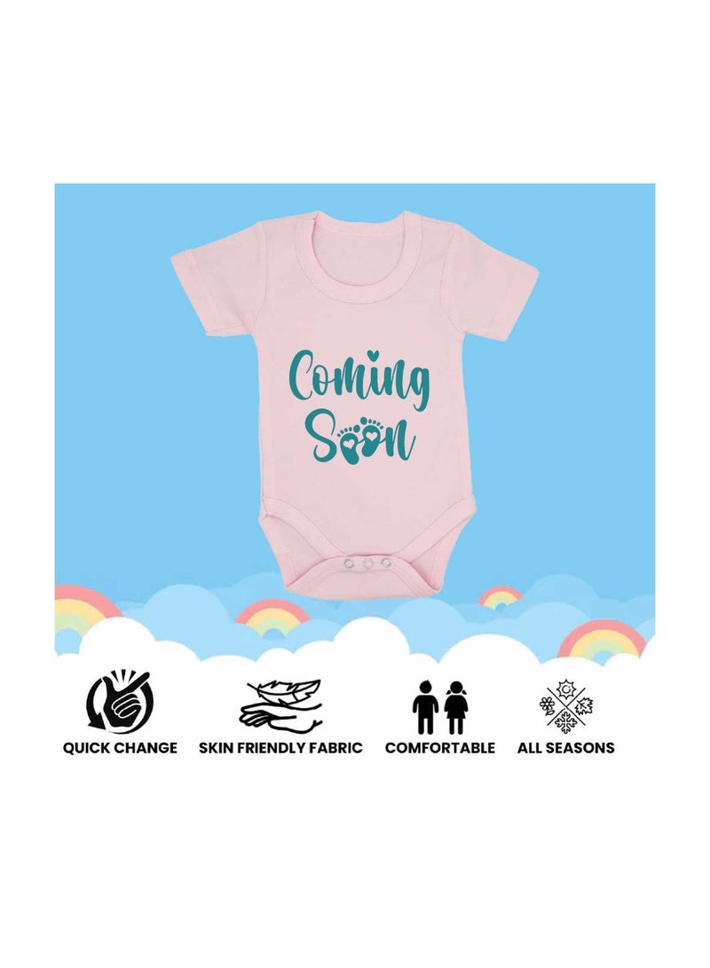 PRINTSHOP4ME Baby Romper Coming Soon Design–Soft Cotton Short Sleeve Bodysuit For Boys And Girls–Comfortable Unisex Baby Onesie For Newborns,Infants And Toddlers - Image 5