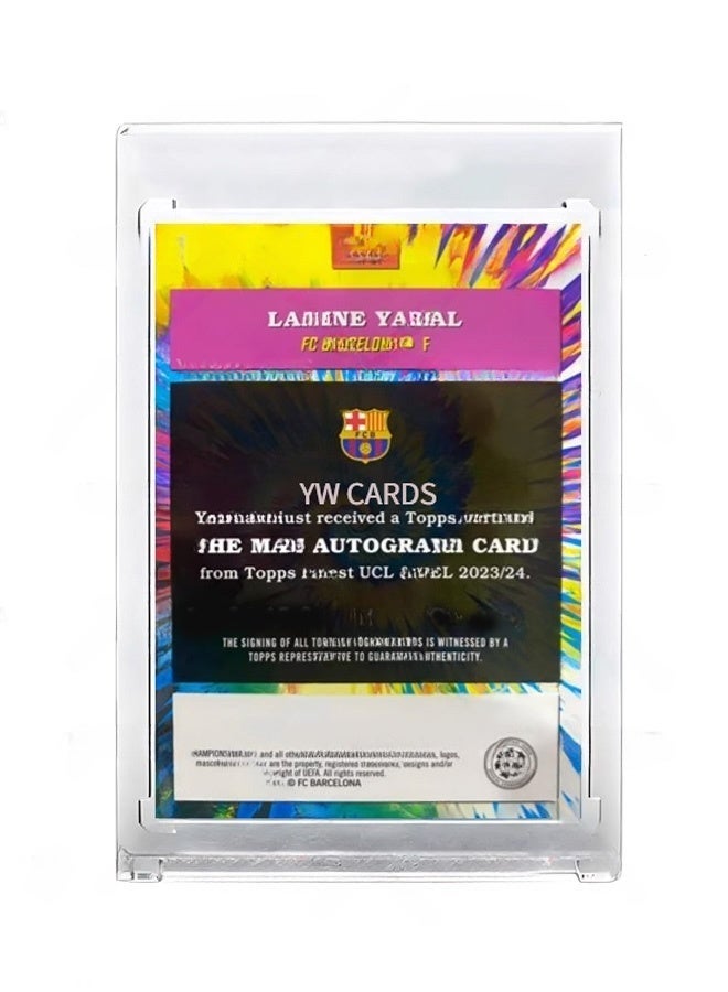 Topps Yamal Signature Football Card Autographed Trading Card Refractor Rookie Collector’s Edition Sports Memorabilia for Fans and Collectors - Image 3