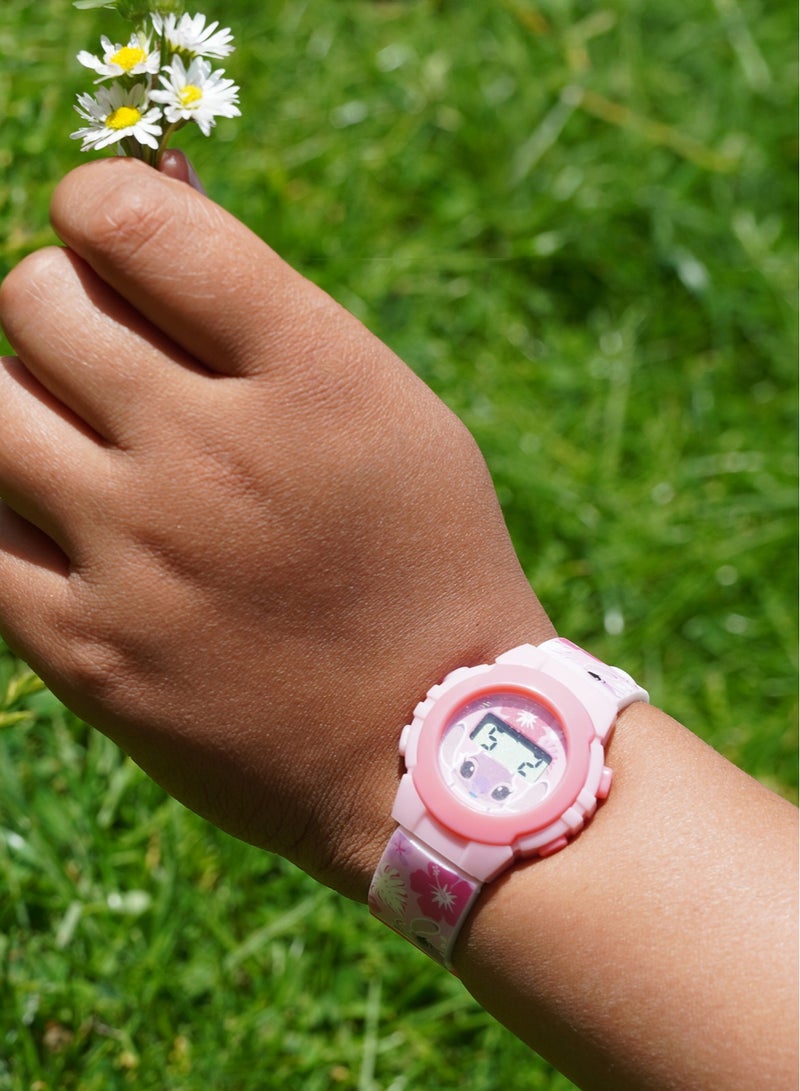 Disney Disney Lilo & Stitch Pink Printed Digital Watch - LAS4141ARG  - Image 4