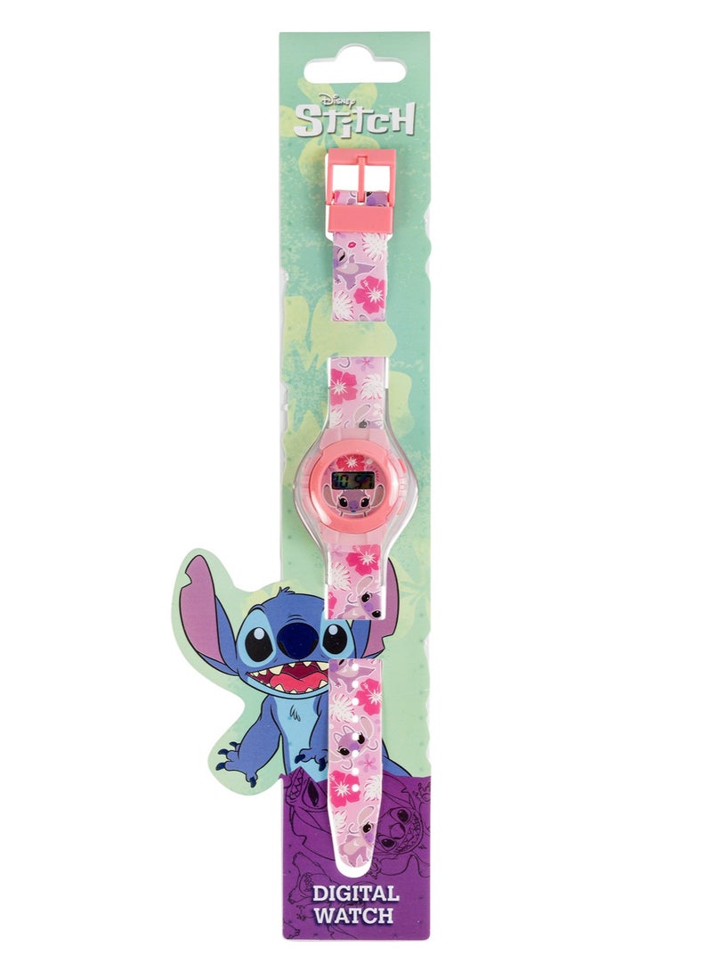 Disney Disney Lilo & Stitch Pink Printed Digital Watch - LAS4141ARG  - Image 3