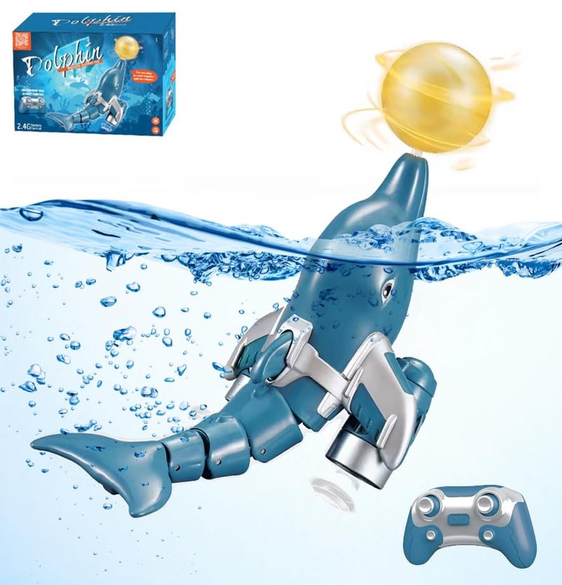 GoolRC Remote Control Dolphin 24GHz High Simulation RC Dolphin Boat for Lake River Pool Great Gift RC Boat with Dolphin Head Ball Rotation for Teens - Image 1