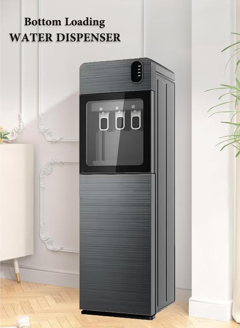Valshar Bottom Loading Water Dispenser| Normal, Hot and Cold Function, Compressor Cooling, And 3 Taps| Cold Temperature: 4-12 Degrees Celsius; Hot Temperature: 85-95 Degrees Celsius| Perfect For Home And Office| Metallic - Image 4