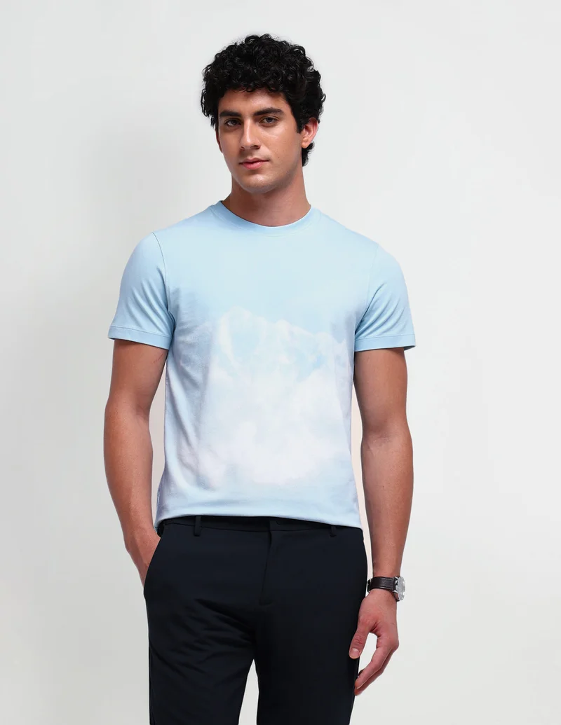 Round Neck Abstract T-Shirt