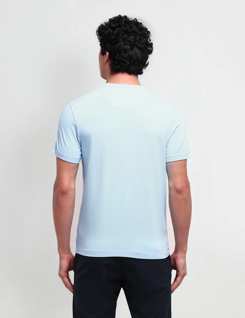 Arrow Light Blue Round Neck Abstract T-Shirt for Men | Best Price UAE