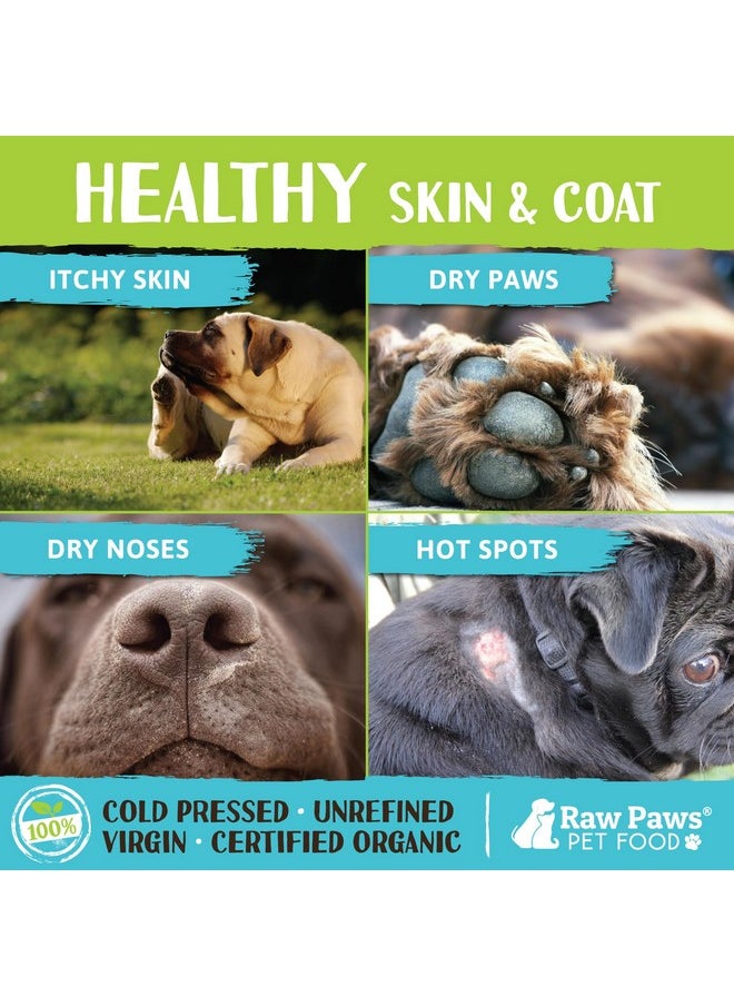 Raw Paws - Organic Virgin Coconut Oil For Dogs & Cats, 8Oz  Supports Immune System, Digestion, Oral Health, Thyroid  All Natural Allergy Relief For Dogs  Hairball Relief - Image 1