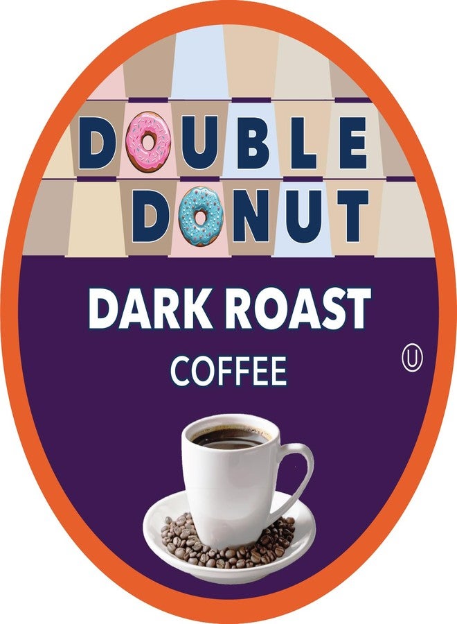 Double Donut Coffee Dark Roast Coffee Pods, Extra Bold Blend Coffee, Single Serve Coffee For Keurig K Cups Machines, Dark Roast Coffee in Recyclable Pods, 80 Count - Image 2