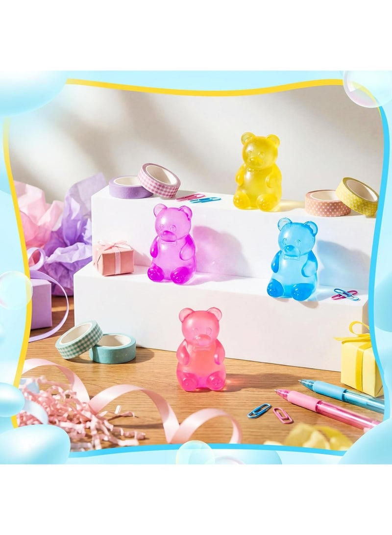 يوجي 4PCS Squishy Fidget ألعاب,دب ملطق الإجهاد دب Squishy الكرات, ملء السكر ألعاب Squishy للأطفال الإغاثة من الإجهاد, الكرات الضغط عالية الكثافة للطلاب تهدئة, ألعاب فيدج ناعمة للغاية للتخفيف من القلق - Image 4