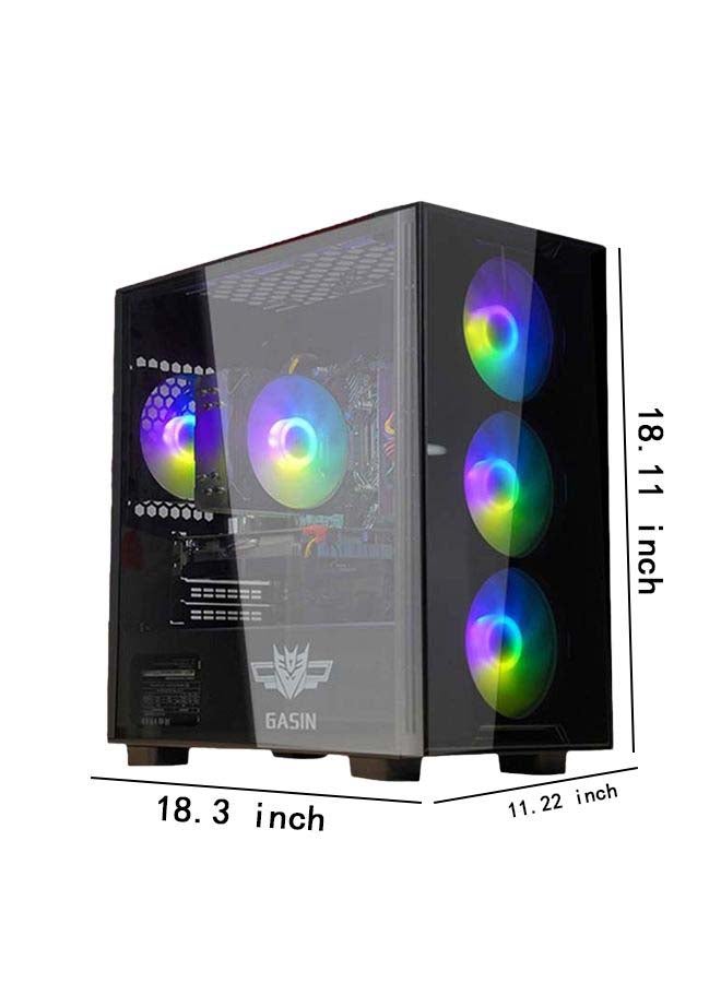 غاز كمبيوتر ألعاب بمعالج Core I5-12400F/بطاقة رسومات Nivida GeForce RTX 4060/محرك أقراص SSD سعة 1 تيرابايت/ذاكرة وصول عشوائي DDR4 سعة 16 جيجابايت/نظام تشغيل Windows 11/ أسود اسود - Image 2