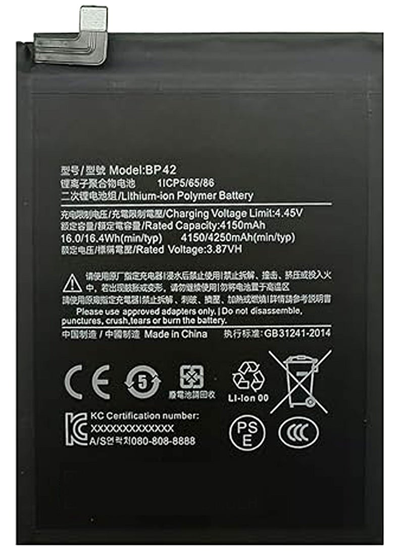 BP42 Replacement Battery Upgraded for Xiaomi Mi 11 Lite/11 lite 5G/11 Lite NE 5G 4250 mAh 