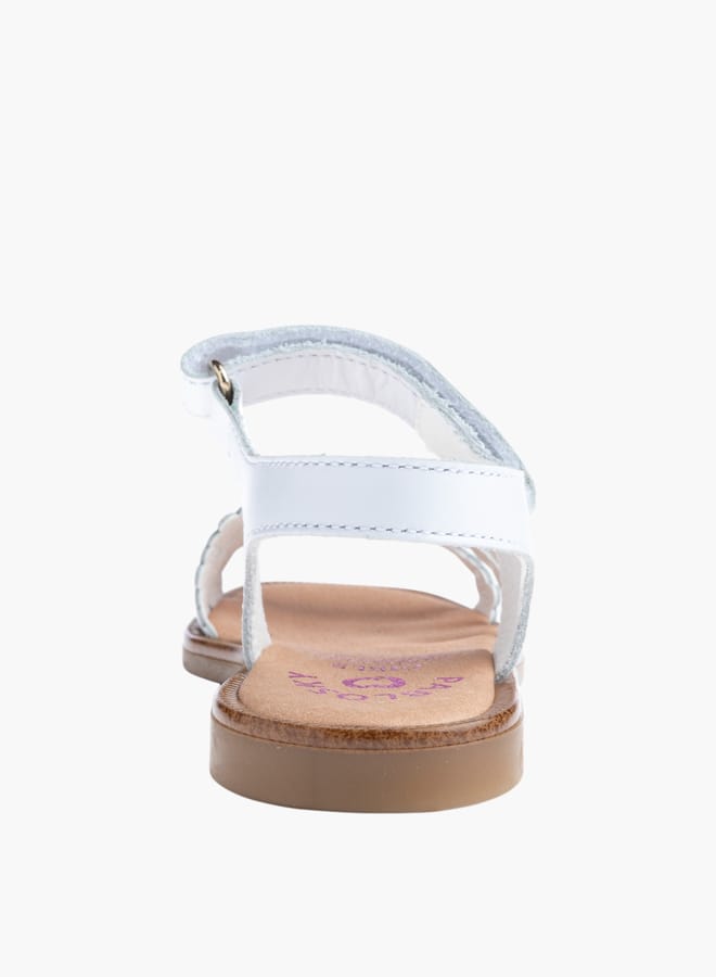 Pablosky Girls Strap Sandals With Hook And Loop Closure  - Image 3